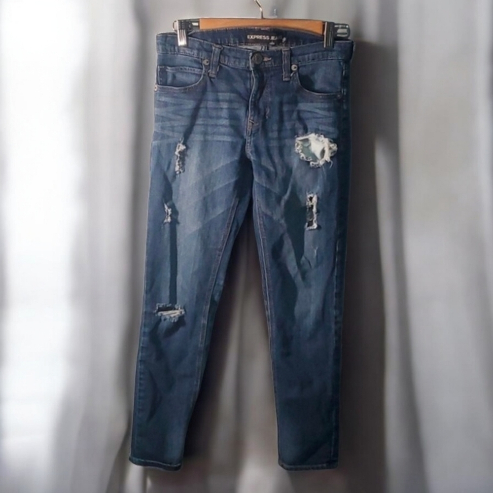 Express Jeans Womens Size 0 Blue Girlfriend Denim Jean